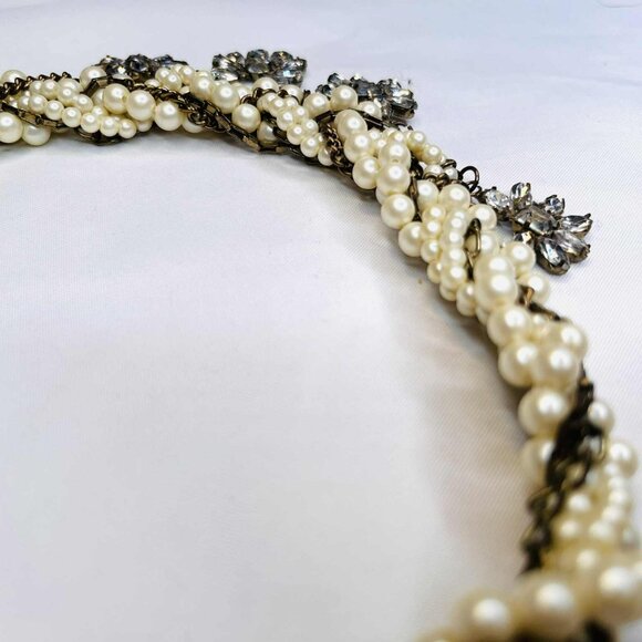 Vintage Braided Pearl Necklace with Bronze Findings – Handmade – 47 cm - Picture 11 of 11